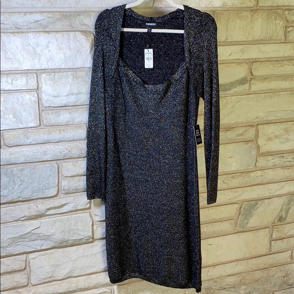 EXPRESS Metallic Midi Dress